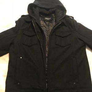 Men's GUESS Wool Coat (Large)